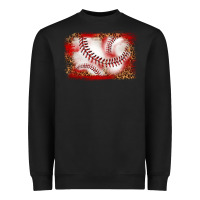 Black baseball background Heavyweight Sweatshirt - texasbilliewilder