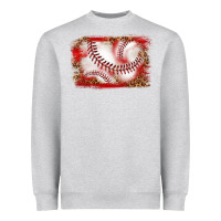Heather Grey baseball background Heavyweight Sweatshirt - texasbilliewilder