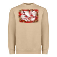Mushroom baseball background Heavyweight Sweatshirt - texasbilliewilder