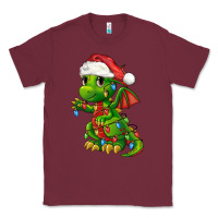 Burgundy Christmas Cute Dragon Classic Tee - FaDigitalArtStudio