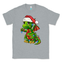 Heather Grey Christmas Cute Dragon Classic Tee - FaDigitalArtStudio