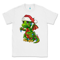White Christmas Cute Dragon Classic Tee - FaDigitalArtStudio