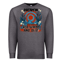Charcoal Heather dream' in red white and blue Premium Sweatshirt - MaliasSmallBusiness