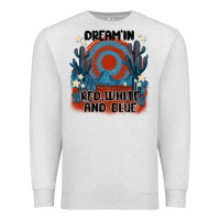 Oatmeal Heather dream' in red white and blue Premium Sweatshirt - MaliasSmallBusiness