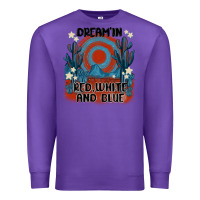 Purple dream' in red white and blue Premium Sweatshirt - MaliasSmallBusiness