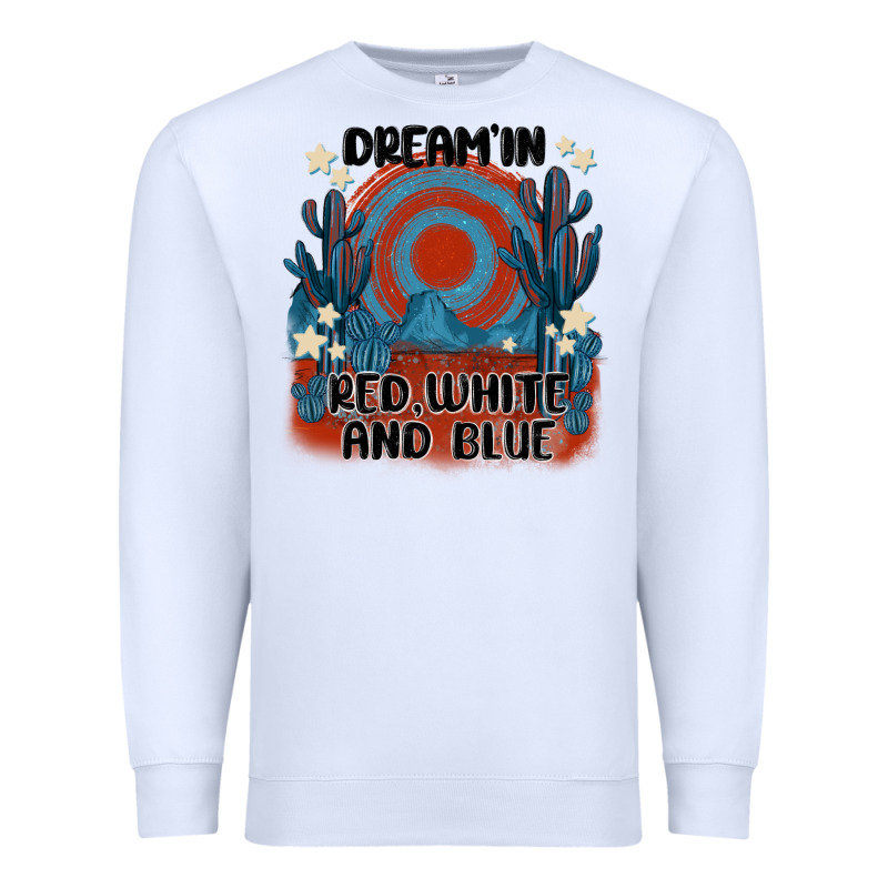Dream' In Red White And Blue Premium Sweatshirt by MaliasSmallBusiness | Teevron