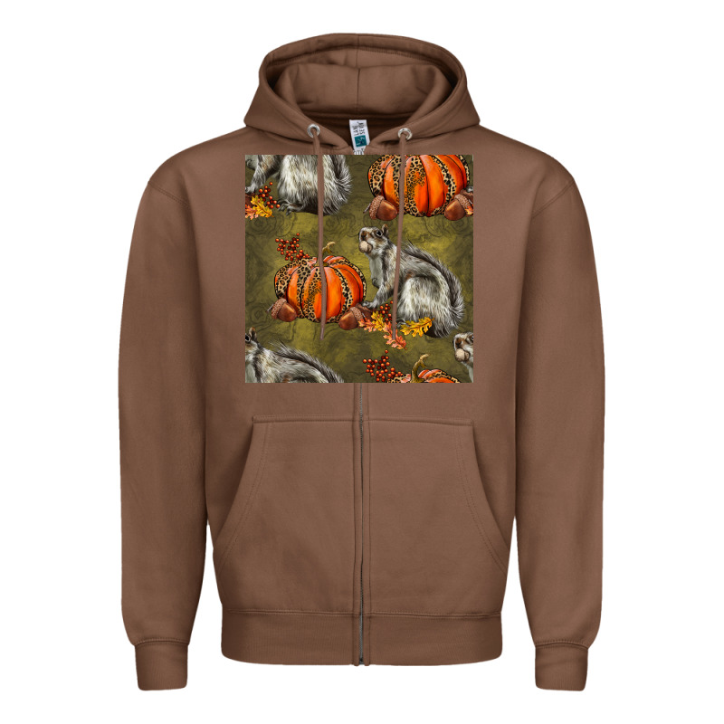 Squirrel Pumpkin Seamless Zipper Hoodie by BundleAndBundleShop | Teevron