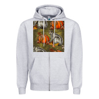 Heather Grey squirrel pumpkin seamless Zipper Hoodie - BundleAndBundleShop