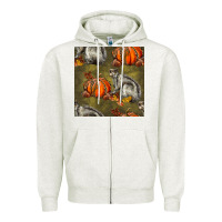 Oatmeal Heather squirrel pumpkin seamless Zipper Hoodie - BundleAndBundleShop