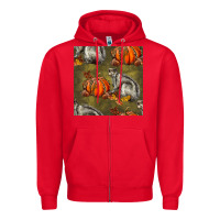 Red squirrel pumpkin seamless Zipper Hoodie - BundleAndBundleShop