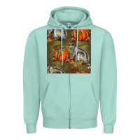 Seafoam squirrel pumpkin seamless Zipper Hoodie - BundleAndBundleShop
