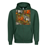 Sports Green squirrel pumpkin seamless Zipper Hoodie - BundleAndBundleShop