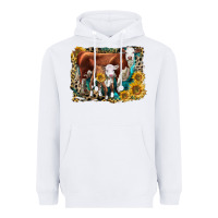 White Hereford Cow and Hereford Calf With Leopard Heavyweight Hoodie - LillyAllenDesigns