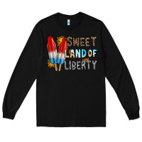 Black sweet land of liberty Long Sleeve Tee - RacoonDesign