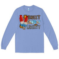 Colony Blue sweet land of liberty Long Sleeve Tee - RacoonDesign