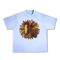 Grape Ice sunflower with horse Urban Heavy Tee - RanaPortraitStore