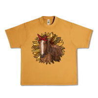 Peanut Butter sunflower with horse Urban Heavy Tee - RanaPortraitStore