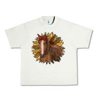 Pistachio sunflower with horse Urban Heavy Tee - RanaPortraitStore