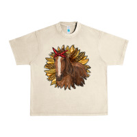 Sandshell sunflower with horse Urban Heavy Tee - RanaPortraitStore