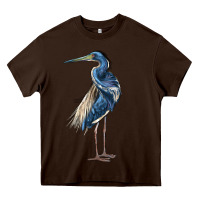 Chocolate Brown Louisiana Heron Heavy Core Tee - LillyAllenDesigns