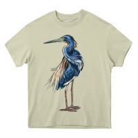 Mossy Louisiana Heron Heavy Core Tee - LillyAllenDesigns