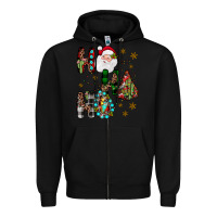 Black ho ho ho Zipper Hoodie - JahusDesignShop
