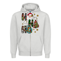 Dove Grey ho ho ho Zipper Hoodie - JahusDesignShop