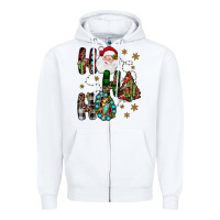 White ho ho ho Zipper Hoodie - JahusDesignShop