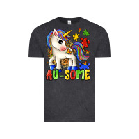 Vintage Black au some unicorn Vintage Tee - Zillion Design Studio