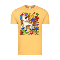 Vintage Mustard au some unicorn Vintage Tee - Zillion Design Studio