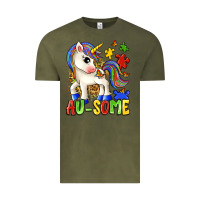Vintage Olive au some unicorn Vintage Tee - Zillion Design Studio