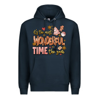 Navy its the most wonderful time of the year Premium Hoodie - MaliasSmallBusiness