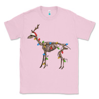 Bubblegum Pink christmas deer skeleton Classic Tee - FaDigitalArtStudio