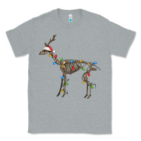Heather Grey christmas deer skeleton Classic Tee - FaDigitalArtStudio