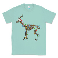 Seafoam christmas deer skeleton Classic Tee - FaDigitalArtStudio