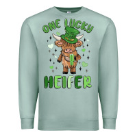 Seafoam one lucky heifer Premium Sweatshirt - MaliasSmallBusiness