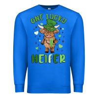True Royal one lucky heifer Premium Sweatshirt - MaliasSmallBusiness