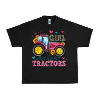 Black just a girl who loves tractors Urban Heavy Tee - Zillion Design Studio