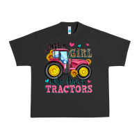 Pigment Black just a girl who loves tractors Urban Heavy Tee - Zillion Design Studio