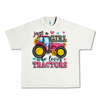 Pistachio just a girl who loves tractors Urban Heavy Tee - Zillion Design Studio