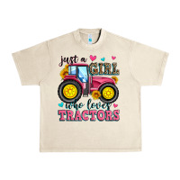 Sandshell just a girl who loves tractors Urban Heavy Tee - Zillion Design Studio