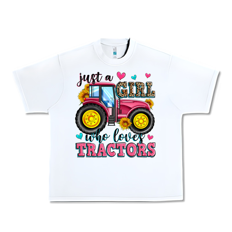 Just A Girl Who Loves Tractors Urban Heavy Tee by Zillion Design Studio | Teevron