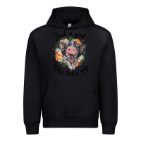 Black just a girl who loves pigs floral wreath Urban Hoodie - BarkalooDesign