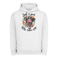 Pigment Lunar Rock just a girl who loves pigs floral wreath Urban Hoodie - BarkalooDesign