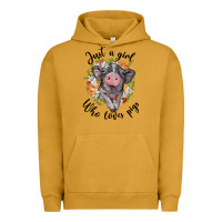 Pigment Peanut Butter just a girl who loves pigs floral wreath Urban Hoodie - BarkalooDesign