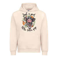 Sandshell just a girl who loves pigs floral wreath Urban Hoodie - BarkalooDesign