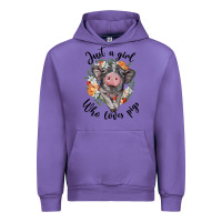 Tulip just a girl who loves pigs floral wreath Urban Hoodie - BarkalooDesign