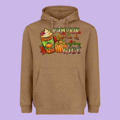 Pumpkin Spice Everything Nice Heavyweight Hoodie Designed By Nancycooperartshop