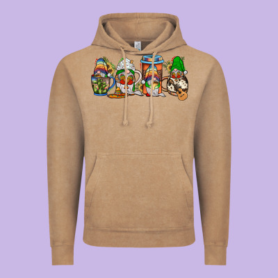 Mexican Gnomies Coffee Vintage Hoodie Designed By Jahusdesignshop