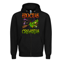 Black hocus croakus Zipper Hoodie - BundleAndBundleShop